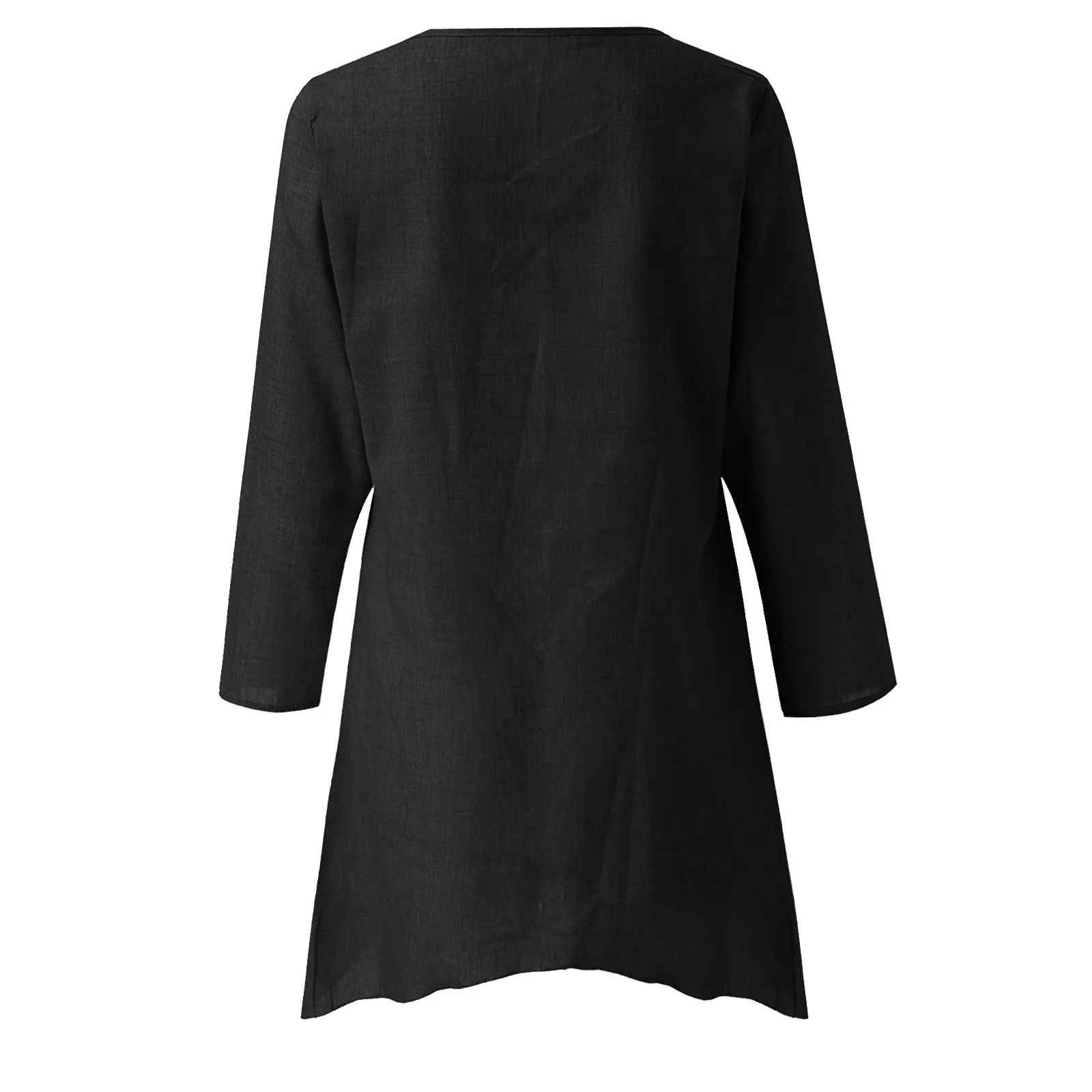 Women‘s Casual Autumn Winter Long Sleeve Solid Basic Tunic Tops T-Shirt Loose Baggy Blouse Comfy Clothing Clothes 2024 Plus Size