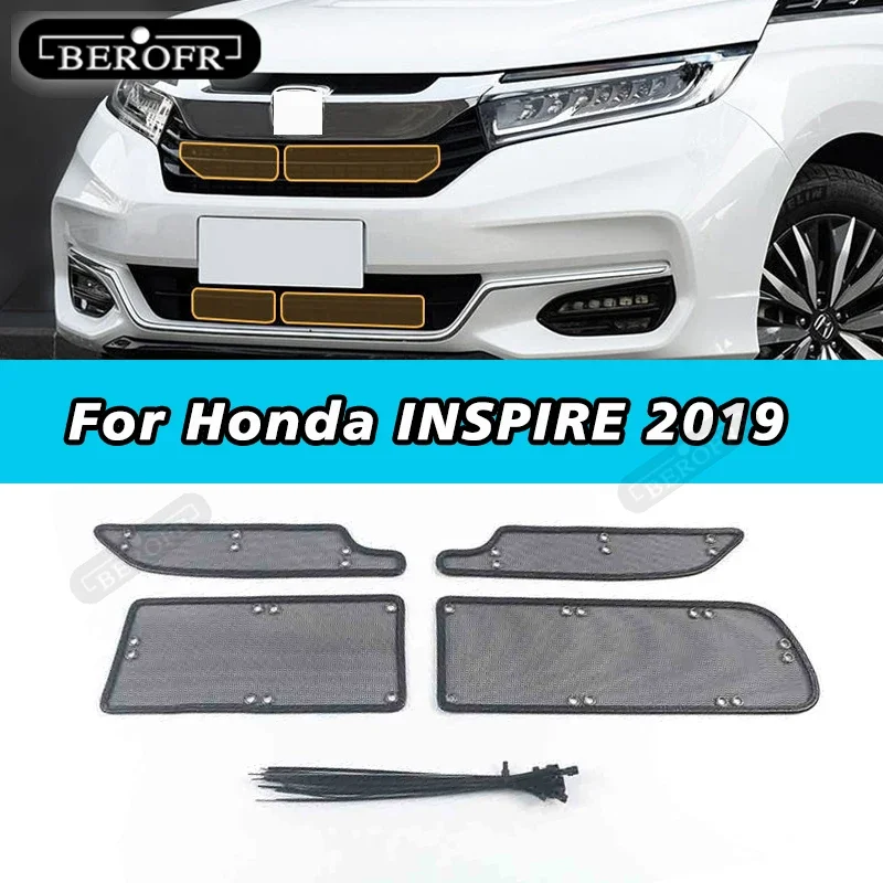 Car Middle Insect Screening Mesh Front Grille Insert Net Anti-mosquito Dust for Honda INSPIRE 2019 Accessories