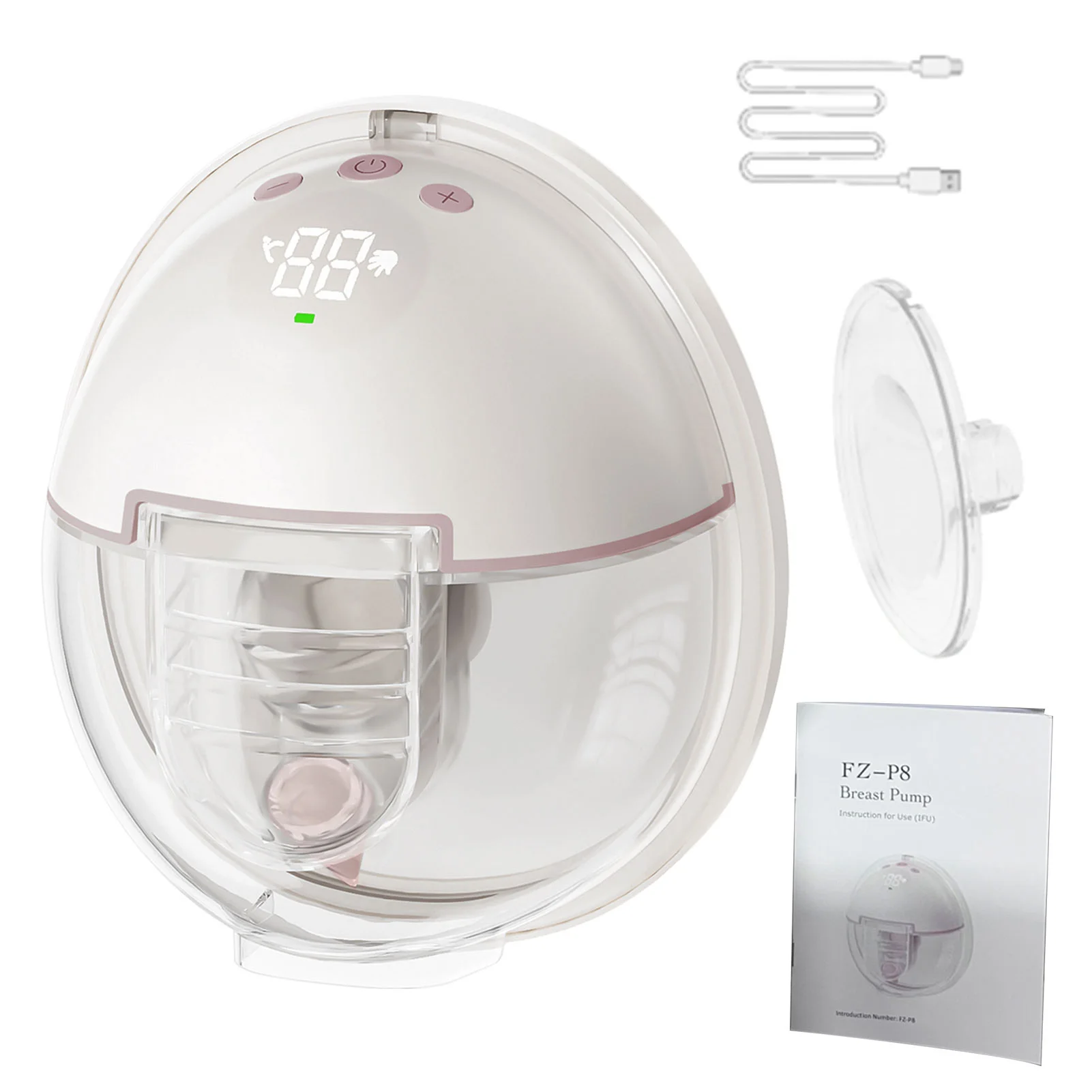 Tiralatte portatile Tiralatte elettrico indossabile con 3 modalità Espressione del latte elettrica efficiente 250 mmHg Forte aspirazione