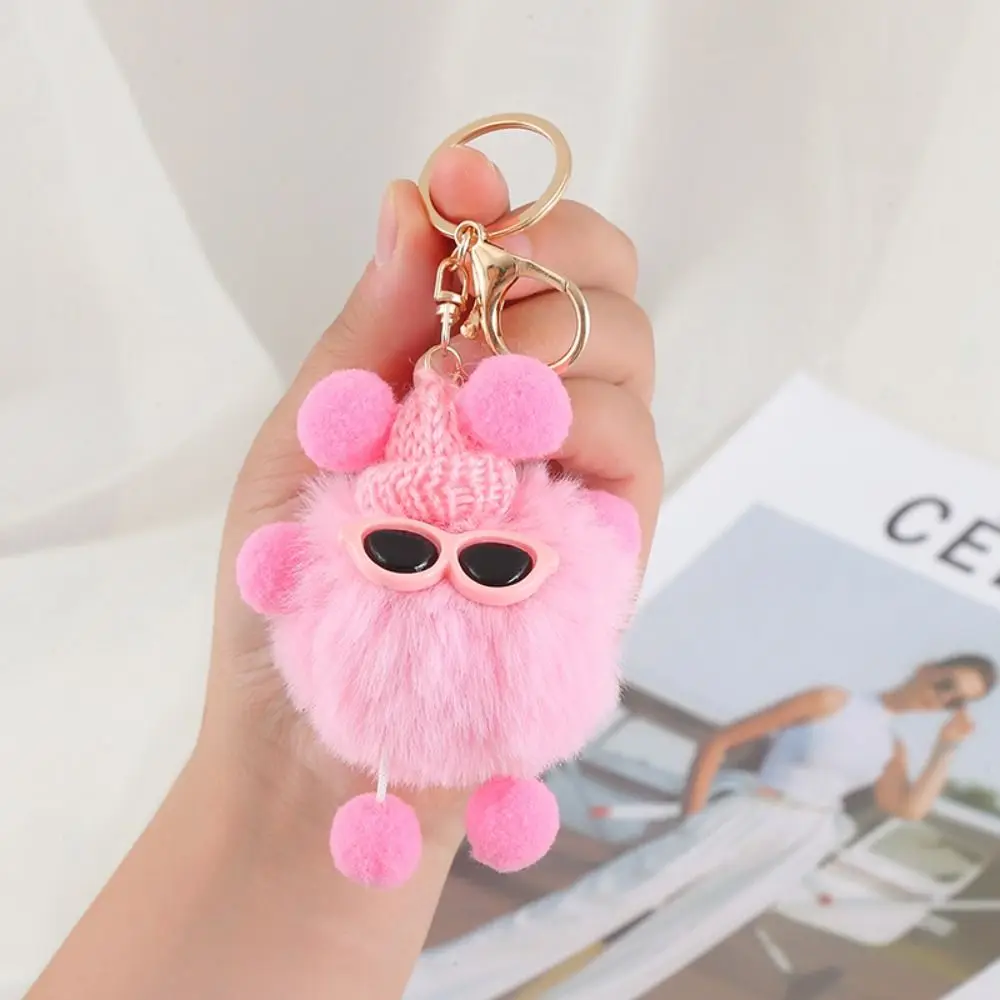 Colgante de pelo de conejo elfo Rex para amantes Kawaii, accesorios de bolsa Diy, llavero para parejas, regalos creativos, colgante de bolsa