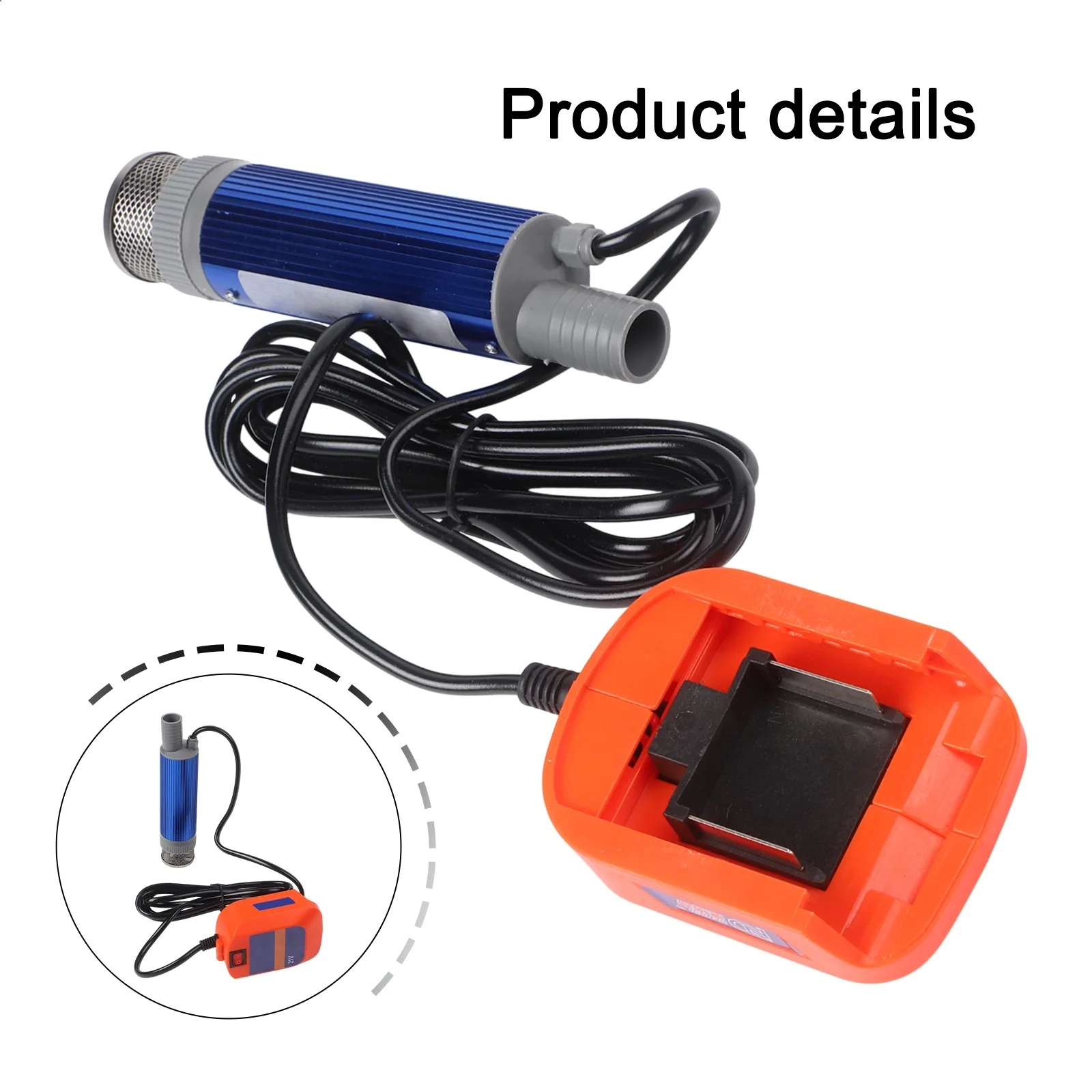 

Outdoor Pumping Black Blue 12V Lithium Pump Efficient Oil Transfer Pump Water Transfer Pump Lift Capability 4-6 Meters