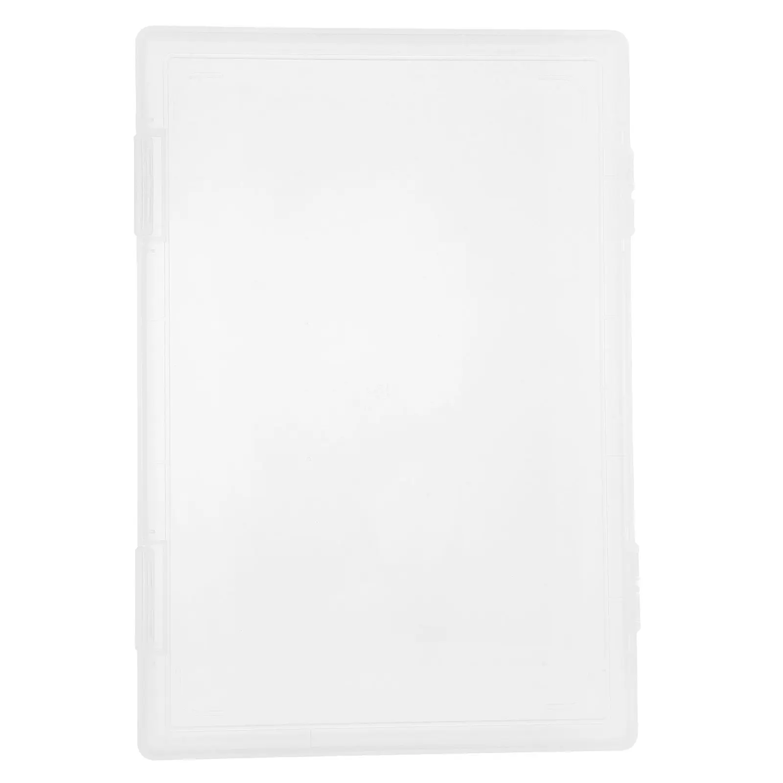 Clear File Box with Lid Transparent Portable Document Holder Dustproof Waterproof Paper Storage Organizer for Office Home Filing