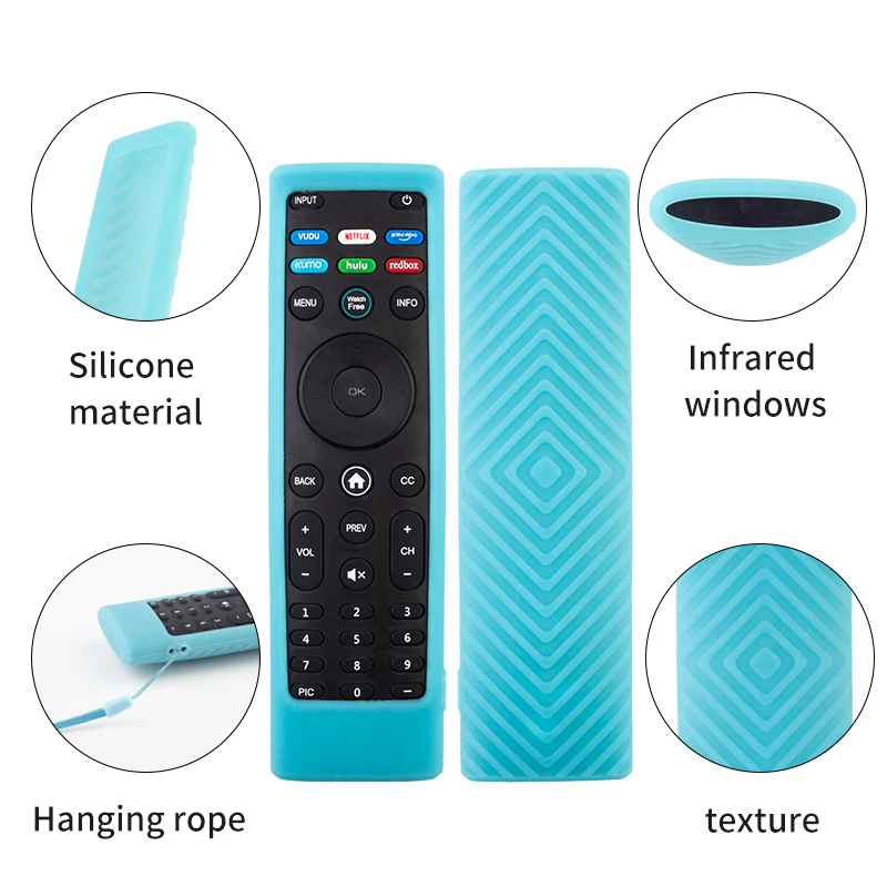 Cover for Vizio Remote, Silicone Case for Vizio Remote XRT140 PREV D Universal Smart TV Control Skin Sleeve for Vizio Remote