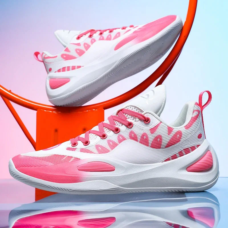 

Basketball Shoes Men's 2025 New Professional Summer Mesh Breathable Sports Shoes Teenagers Junior High School Students Shock-Abs