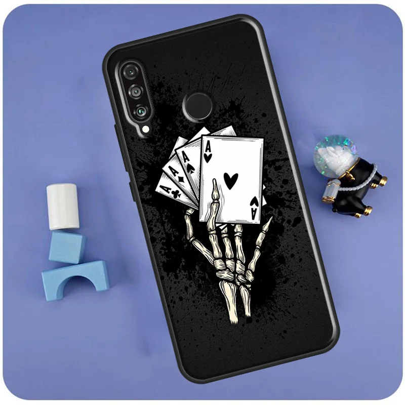 Mystery Poker Card Cover For Huawei Nova 10 9 SE 5T 11i 8i 7i 3i Y90 Y91 Y70 Y60 Y61 P40 Lite P30 P60 Pro Case