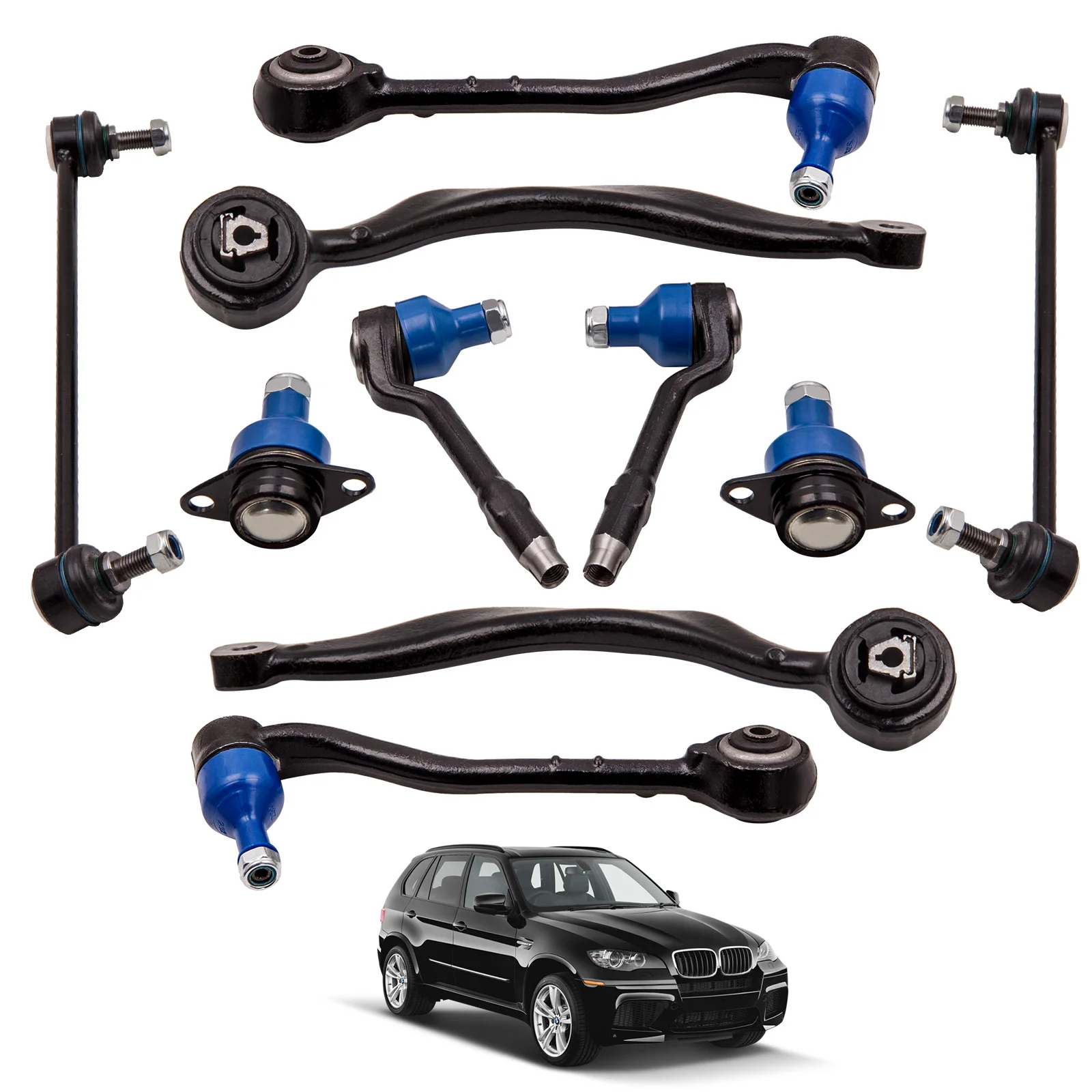 Suspension Kit Front Ball Joint Control Arm Sway Bar Link For BMW X5 E53 00-06 Track   Front Lower