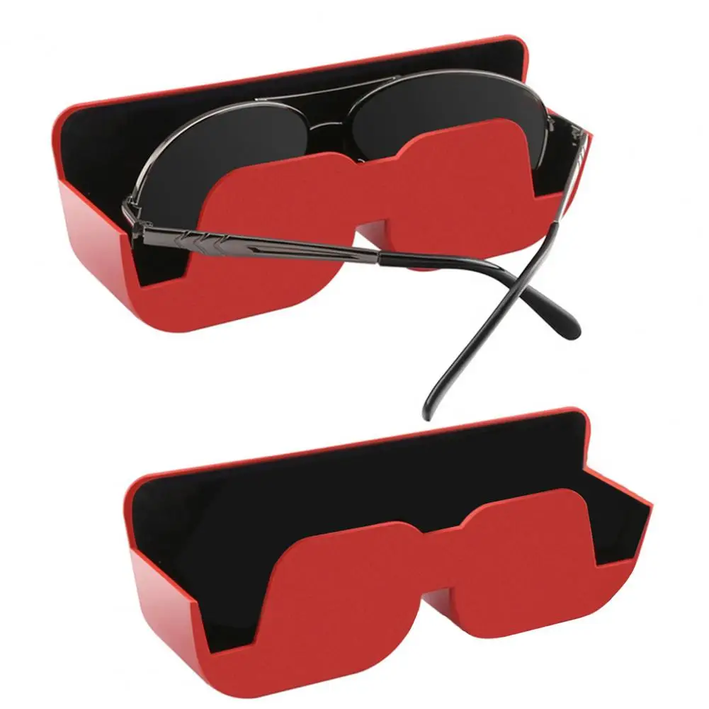 Car Glasses Organizer Car Glasses Case with Felt Padding Self-adhesive Car Sunglasses Storage Holder Durable Glasses Rack