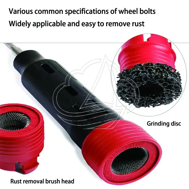 Car Wheel Stud Cleaning Tools 12-28mm Screw Nut Rust Removal Brush Kit view 4
