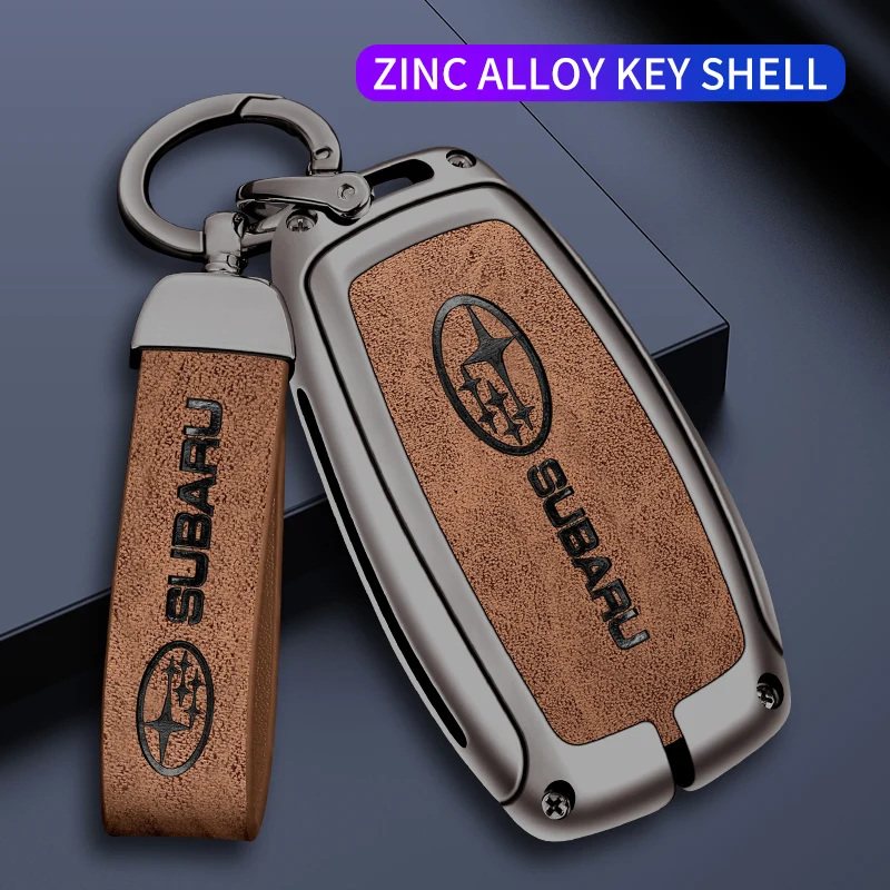 Car Key Case Cover Protector Shell Bag For Subaru WRX XV Crosstrek Legacy BRZ Forester Impreza STi Outback 2015-2019 Accessories