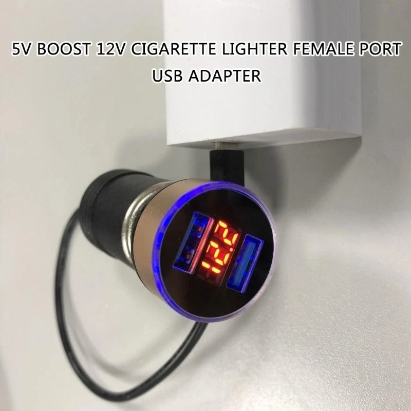 E74D USB Type C to 12V Cigarettes Lighters 18W Driving Recorders Power Adapter Cable USB to 12V Adapter Power
