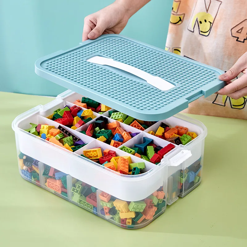 Children's Toy Storage Box Size Particles Lego Storage Box Building Block Sorting Box Small Toy Compartment Organizing Box