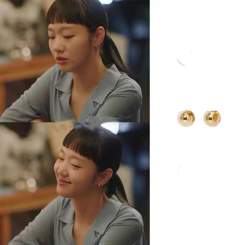 21styles Korea fashion TV new women girl Earrings The same as TV star Korean elegant ear pendants jewelry 김고은Kim Go Eun