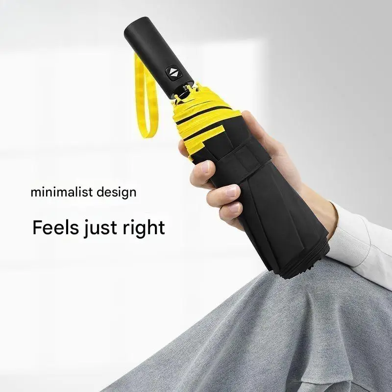 High-end Fully Automatic Folding Solid Double-layer Blue Sky and White Cloud Umbrella for Both Sunny and Rainy Days Dual-use