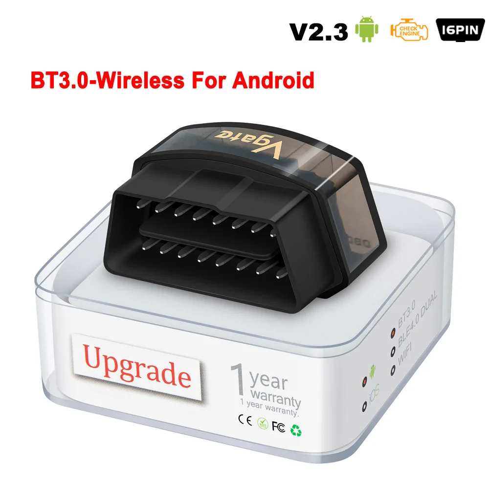 Vgate ICar Pro ELM327 V2.3 Bluetooth 4.0 BT3.0 WIFI pour IOS/Android OBD Auto Scanner Lecteur de Cod