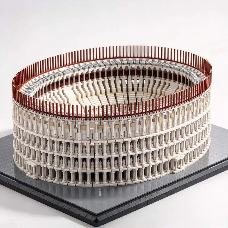 11371PCS Colosseum Large Scale Detailed Roman Empire Amphitheatre Architecture Model Building Blocks Set DIY Assembly Toy Gift