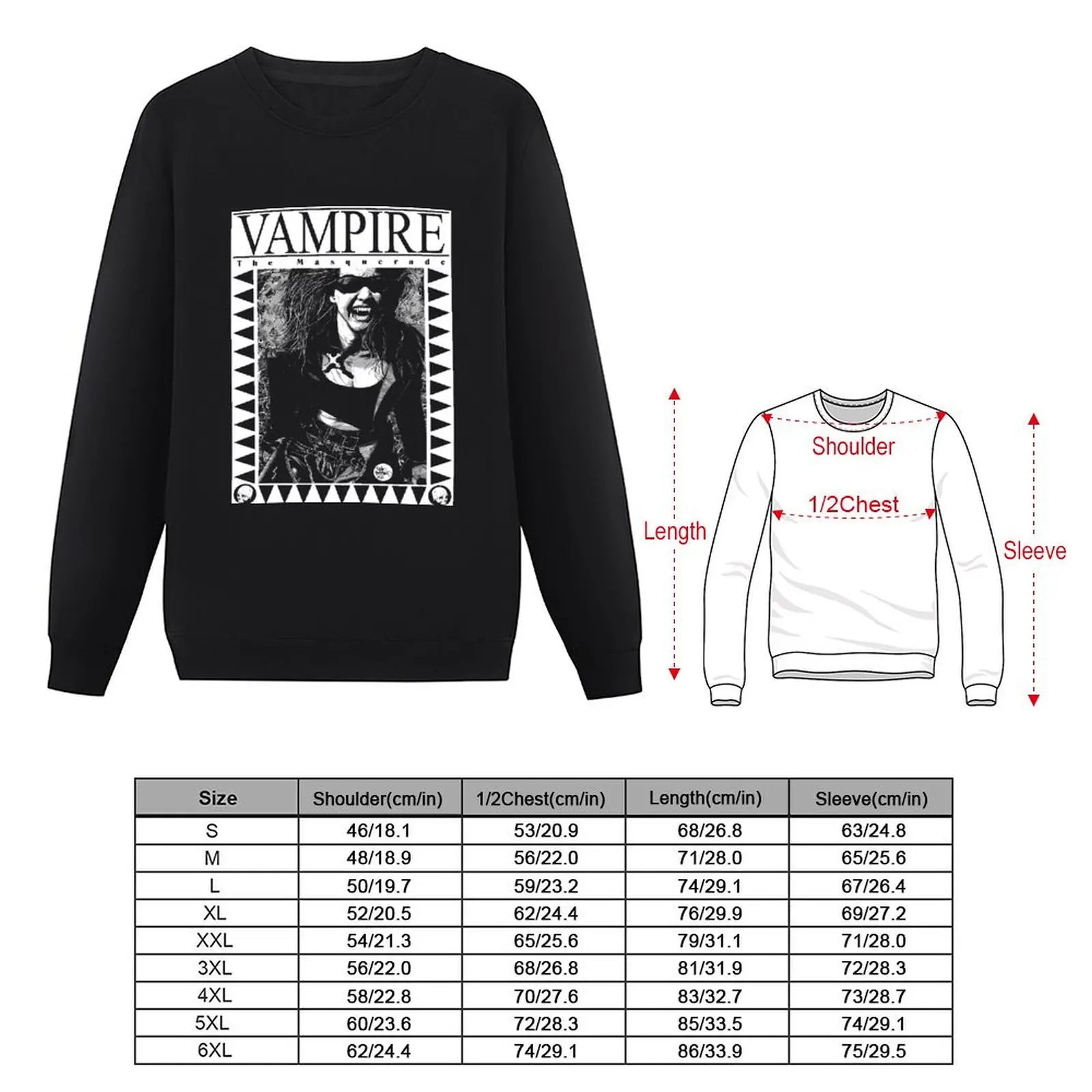 Retro Vampire: The Masquerade Sweatshirt men's winter sweater korean clothes winter clothes winter man sweatshirt