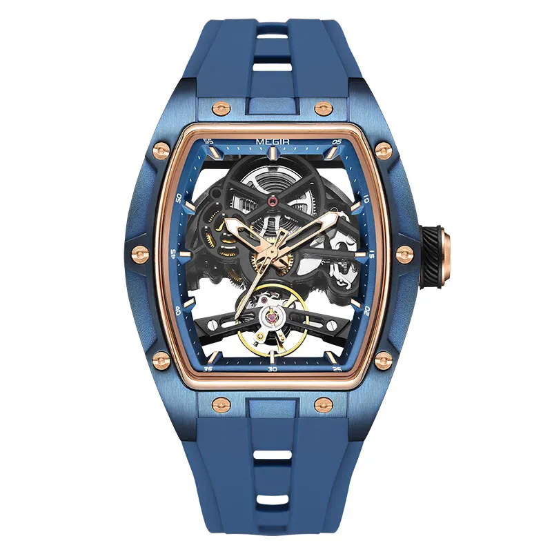 MEGIR 2242 Blue Automatic Watch for Men, Waterproof