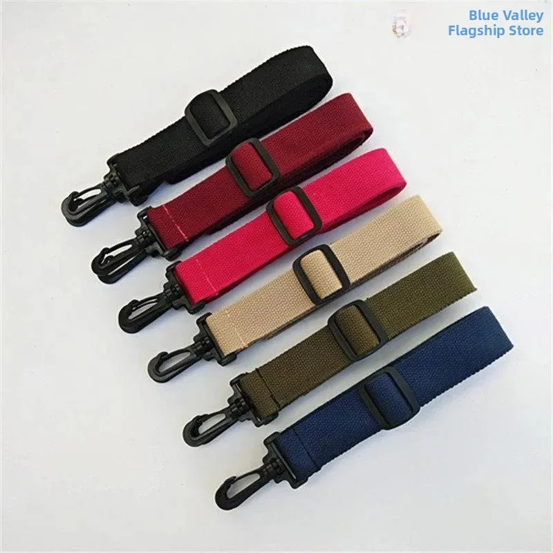 Adjustable Pure Color Fabric Strap Bag Crossbody Belt Extended Length Bag Carrier Black Cloth Strap Replacement Handbag Acces...