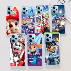 Paw Cartoon Dog Animal P-Patrol Case for Xiaomi Redmi 9C 10C 10A 10 9 6 9T 6A 8 9A 9i 12 12C K60 Pro TPU Transparent Phone Cover