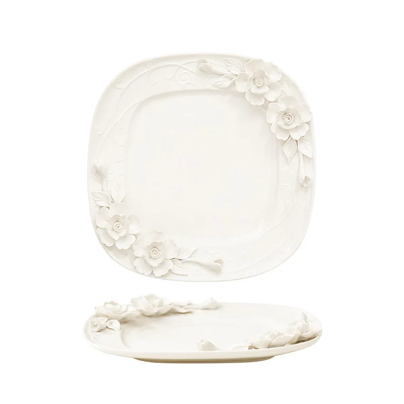 

pasta dishes, hand-squeezed ceramic plates, theme western restaurants, high-end clubs, decorative plates, high-value tableware