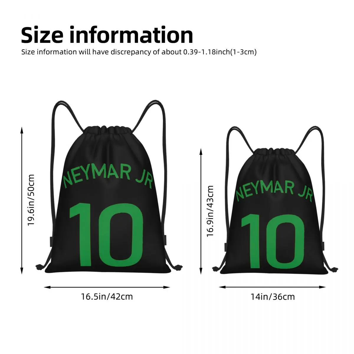 Brazil Neymars And Da Silvas Jr. 2 Backpack Funny Geek Drawstring Backpack Drawstring Bags Gym Bag Graphic Lasting Summer camps