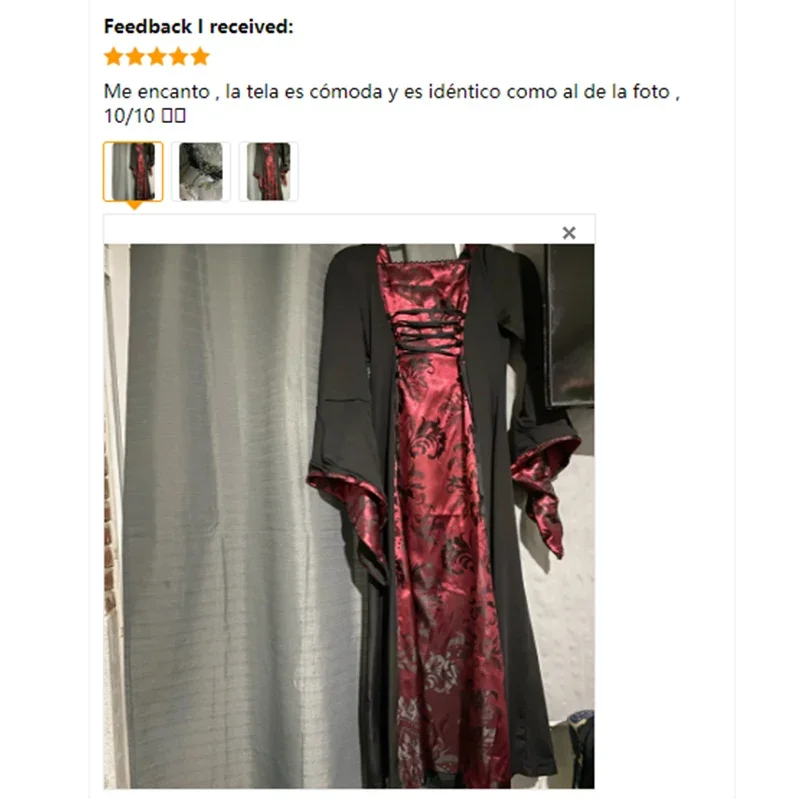 Robe d'Halloween Cosplay Vintage pour Femme, Costume de Vampire Médiéval, Vêtements Gothiques Effrayants, Fantôme Rouge