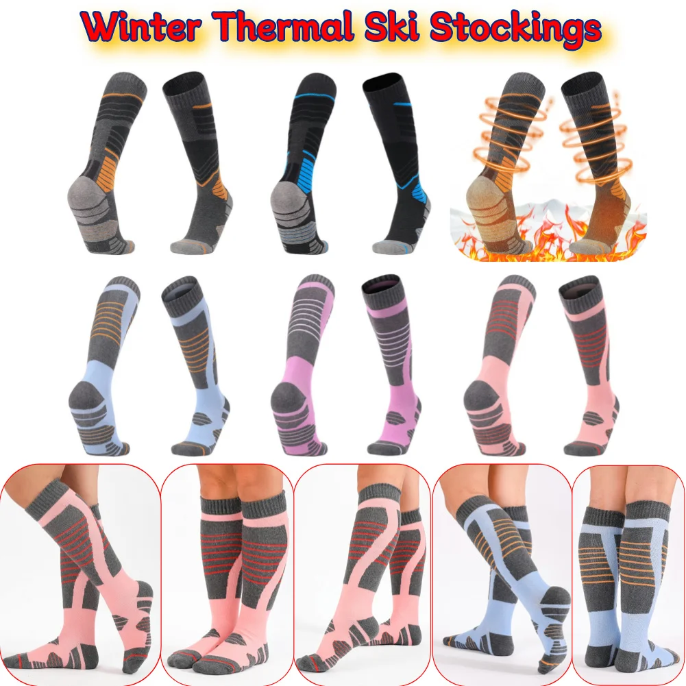 

1 пара носков для велоспорта, футбола, сноуборда, спортивные носки для скалолазания, чулки с высокой трубкой для мужчин, катание на лыжах, велоспорт, бег, пеший туризм