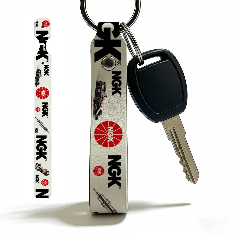 

Брелок для мотоцикла из искусственной кожи Ngk, универсальный держатель для ключей для мотоциклистов, подарок для мужчин
