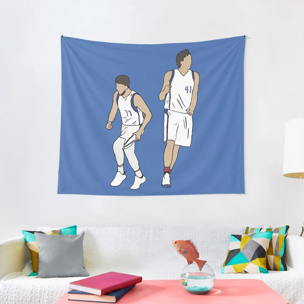 

Luka Doncic And Dirk Nowitzki Tapestry Things To Decorate The Room Art Mural Bedroom Decorations Tapestry