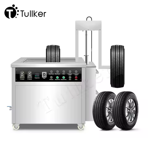 Tullker Ultrasonic Cleaner Bath with Automatic Lift Engine Rim Tyre Wheel Hub Sonic Clean Washing Oil Rust Degreasing