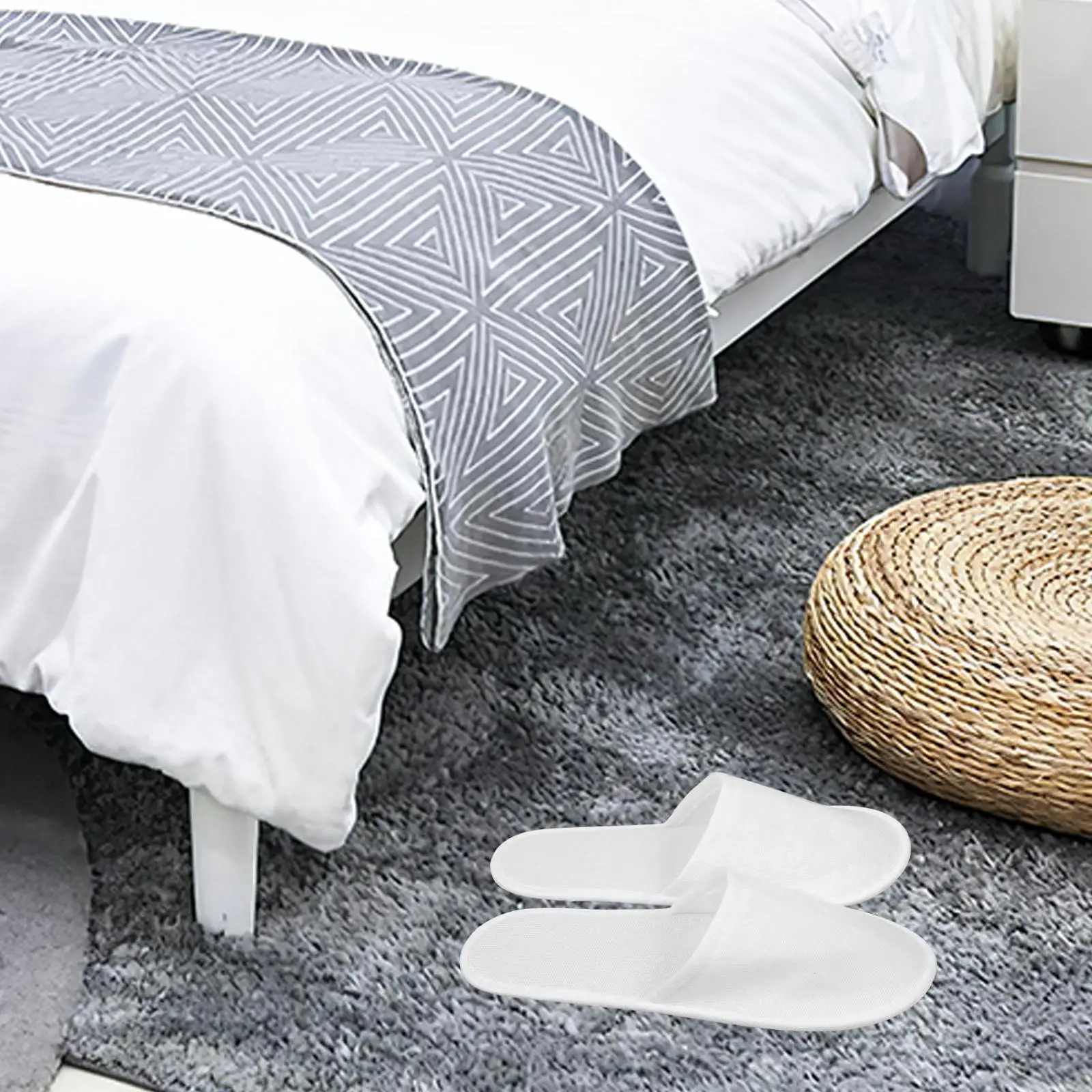 Einweg-Hausschuhe, 10 Paar, leichte Hotel-Gastschuhe, für Herren und Damen, Badezimmer, tragbar, für Reisen, Geschäftsreisen, sparen