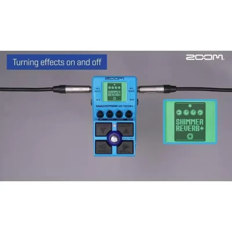 ZOOM MS70CDR+ Pedal Effects for Guitar Chorus Delay Reverb Distortion Musical Instruments Accessory