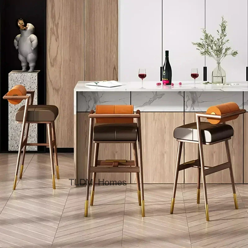 Office Bar Counter Dining Chairs Nordic Restaurant Lightweight Living Room Bar Chair Outdoor Taburete Alto Para Cocina Furniture