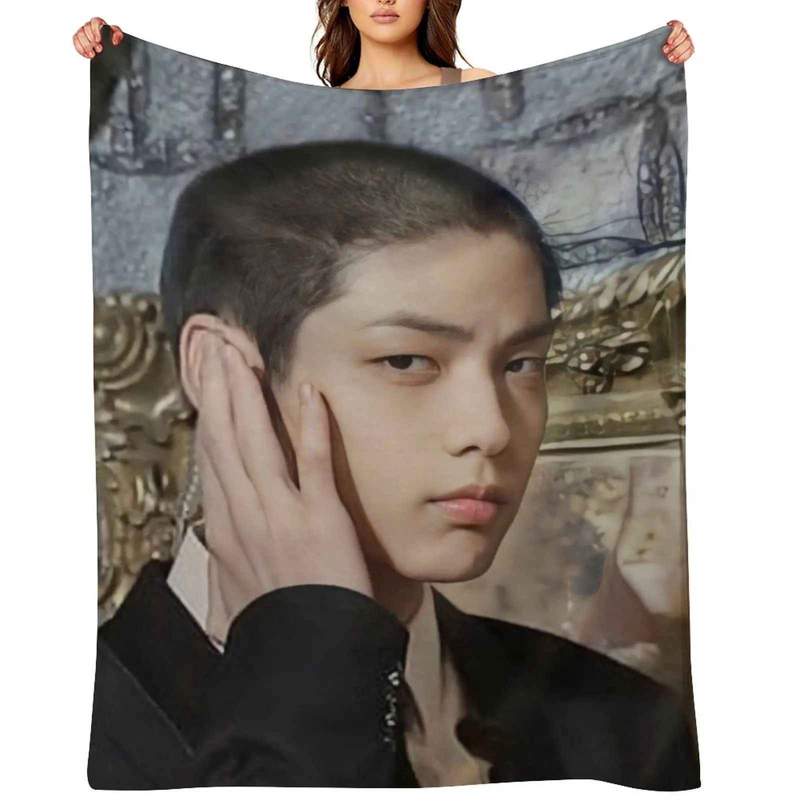 

Soobin meme txt Throw Blanket Decorative Sofa Luxury Cute Plaid Bed Blankets