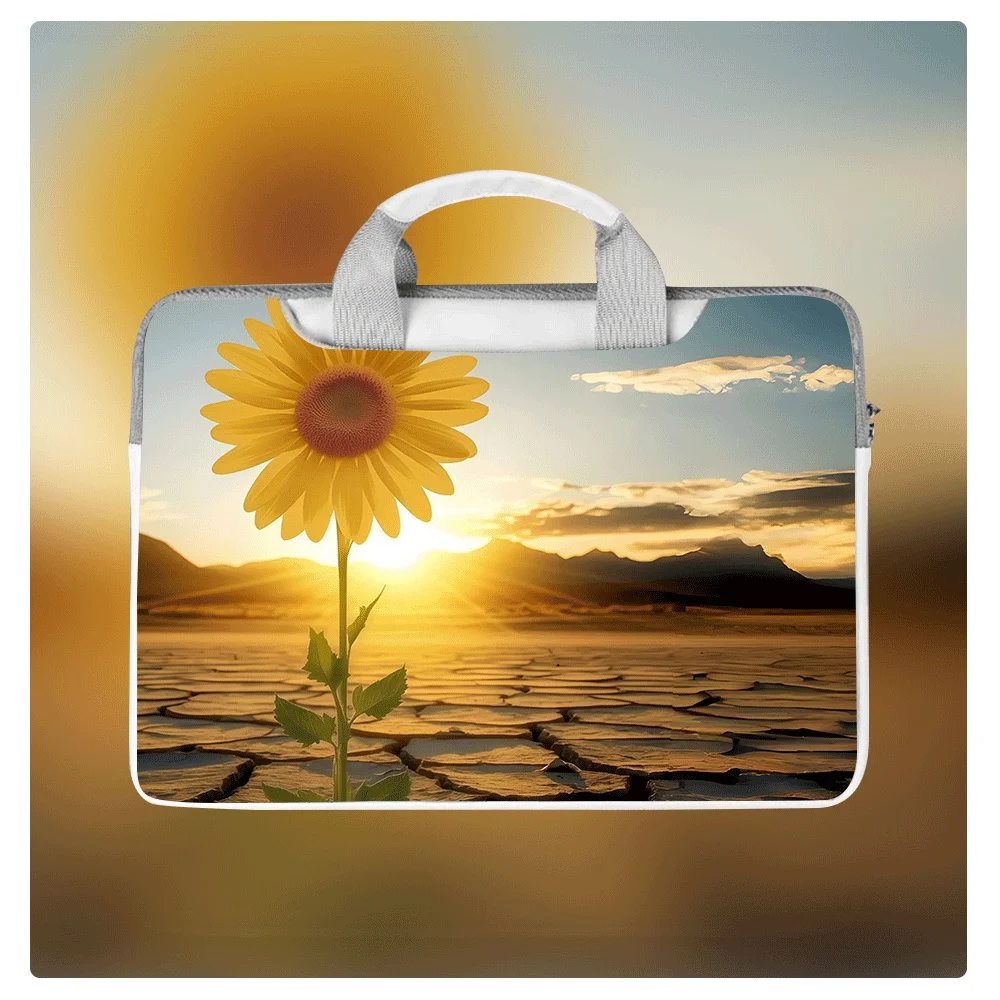 

Beautiful Sunflower Portable Laptop Bag 12 13 14 15 16 15.6 Inch Large Capacity Computer Bag Shoulder Messenger Bag Student Gift