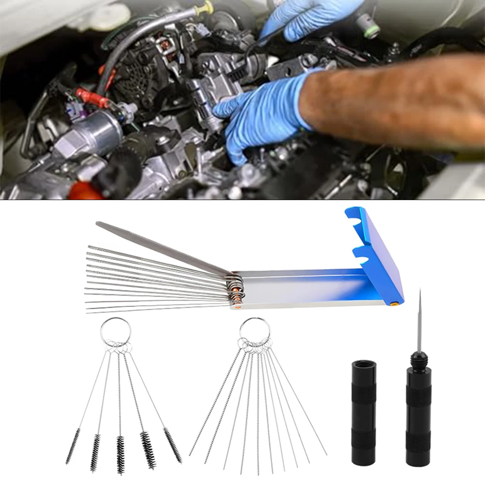 

4PCS Carburetor Cleaning Kit with Essential Tools 10 Needles and 5 Brushes for Small Engine and Motorcycle Care