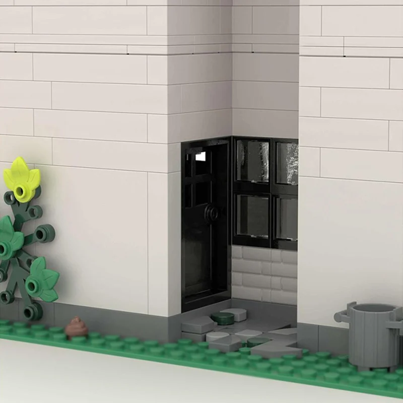 Stadt Street View Modell MOC Bausteine Drei-Story Wohnung Modulare Technologie Kinder Urlaub Geschenke Montieren Spielzeug Anzug