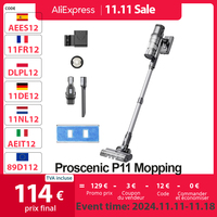 Proscenic P11 Mopping Cordless Vacuum Cleaner 35KPa Suction 0.65L Dustbin 5-Stage Filtration System 2000mAh Detachable Battery