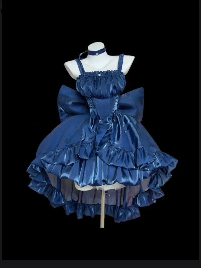 فساتين حفلات أعياد الميلاد الجديدة لعام 2025 بدون أكمام بخصر عالٍ فساتين خرافية فائقة للأميرة الحلوة فستان فرنسي عالي الإحساس للمشاهير #4