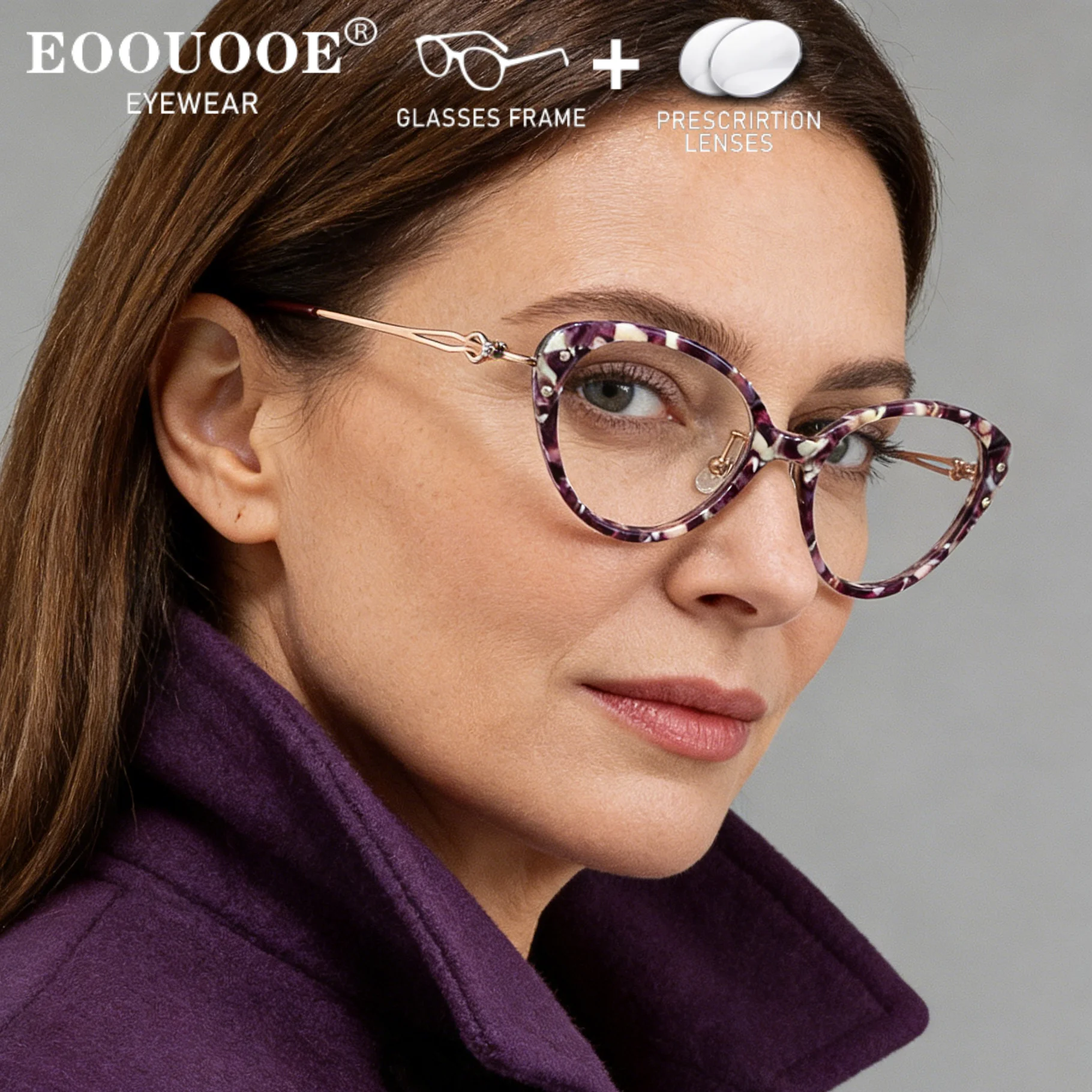 

Myopia Hyperopia Lenses Women‘s Glasses Optical Prescription Recipe Progressive Vision Eyewear Computer Anti Blue Light