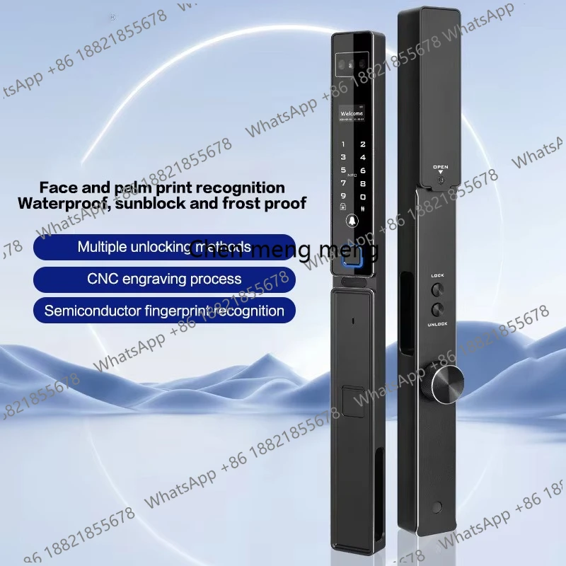 Smart Fence Door Lock Fingerprint Palm Vein Biometric Entry IP65 Waterproof Electronic Gate Lock Face Recognition Door Lock