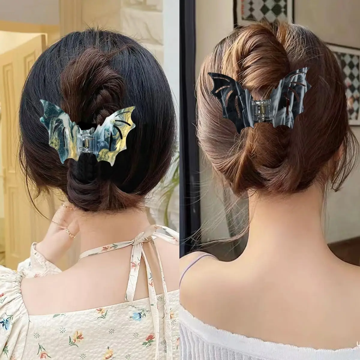 1pc New Bat Hair Clip Hair Accessories Creative and Bizarre Festival Dress up Shark Clip Hair Clip Hair Clip Grab Clip Headpiece