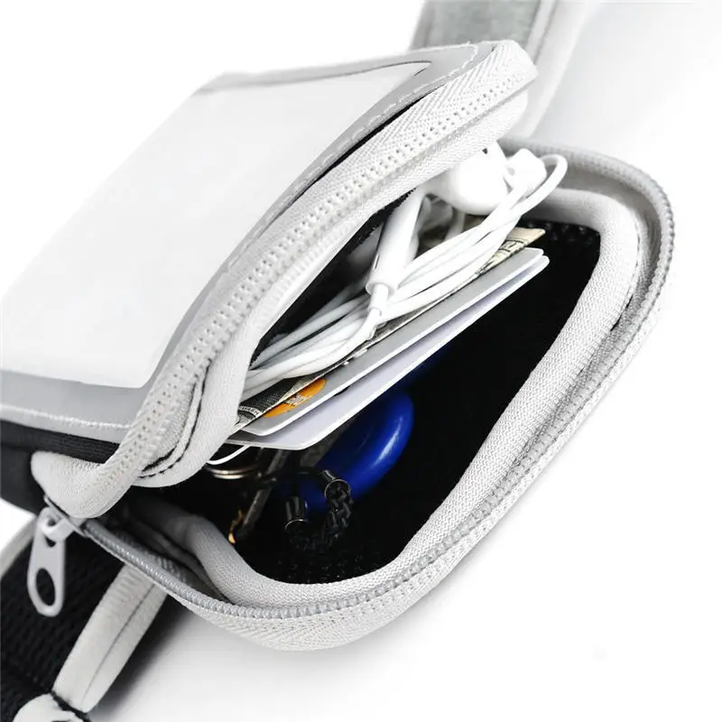 Running Sports Phone Holder Armbands Zipper Bag For iPhone 13 12 11 XS Samsung Xiaomi Fitness Gym Cell Phone Case Arm Bag Pouch