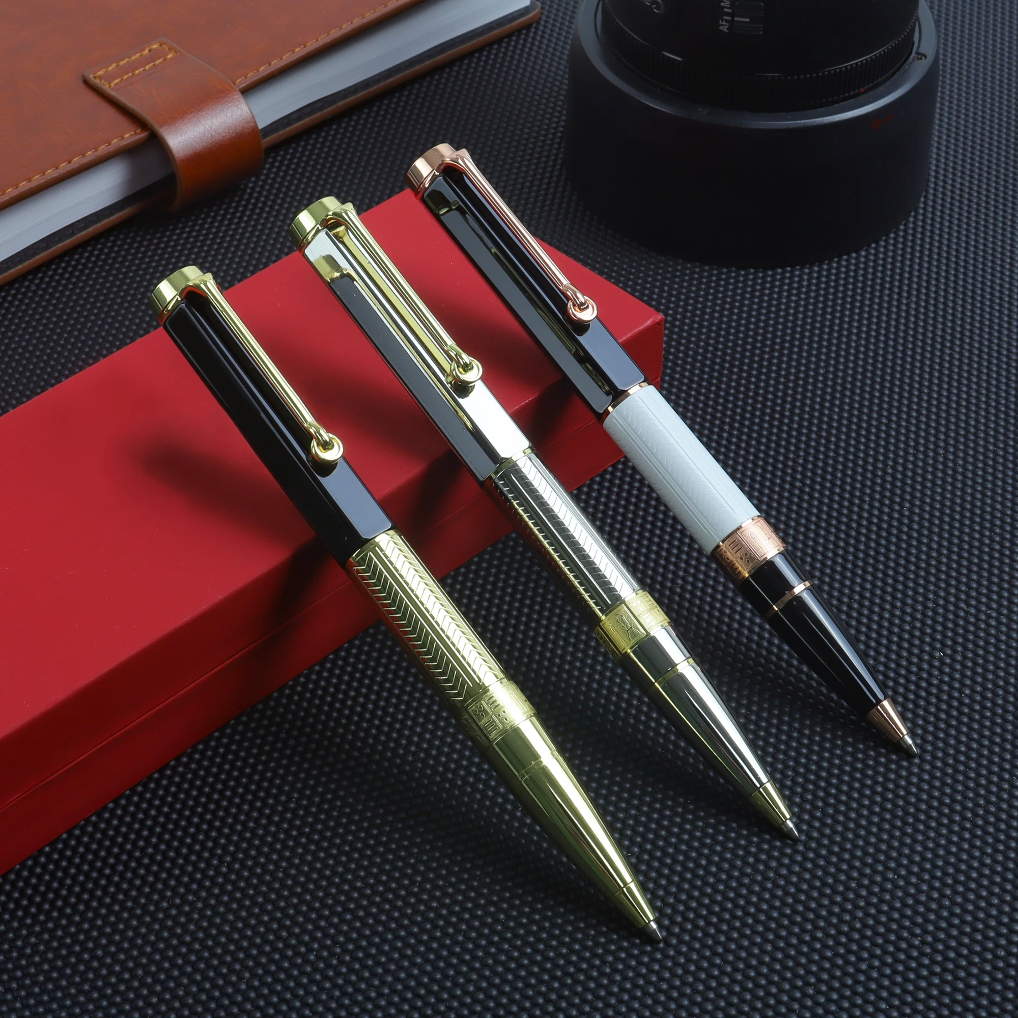 Luxury Fashion 606 Series Metal Ballpoint Pen Set with Heavy Feel, Includes Pen Gift Box, Black Ink, Elegant and Stylish Design