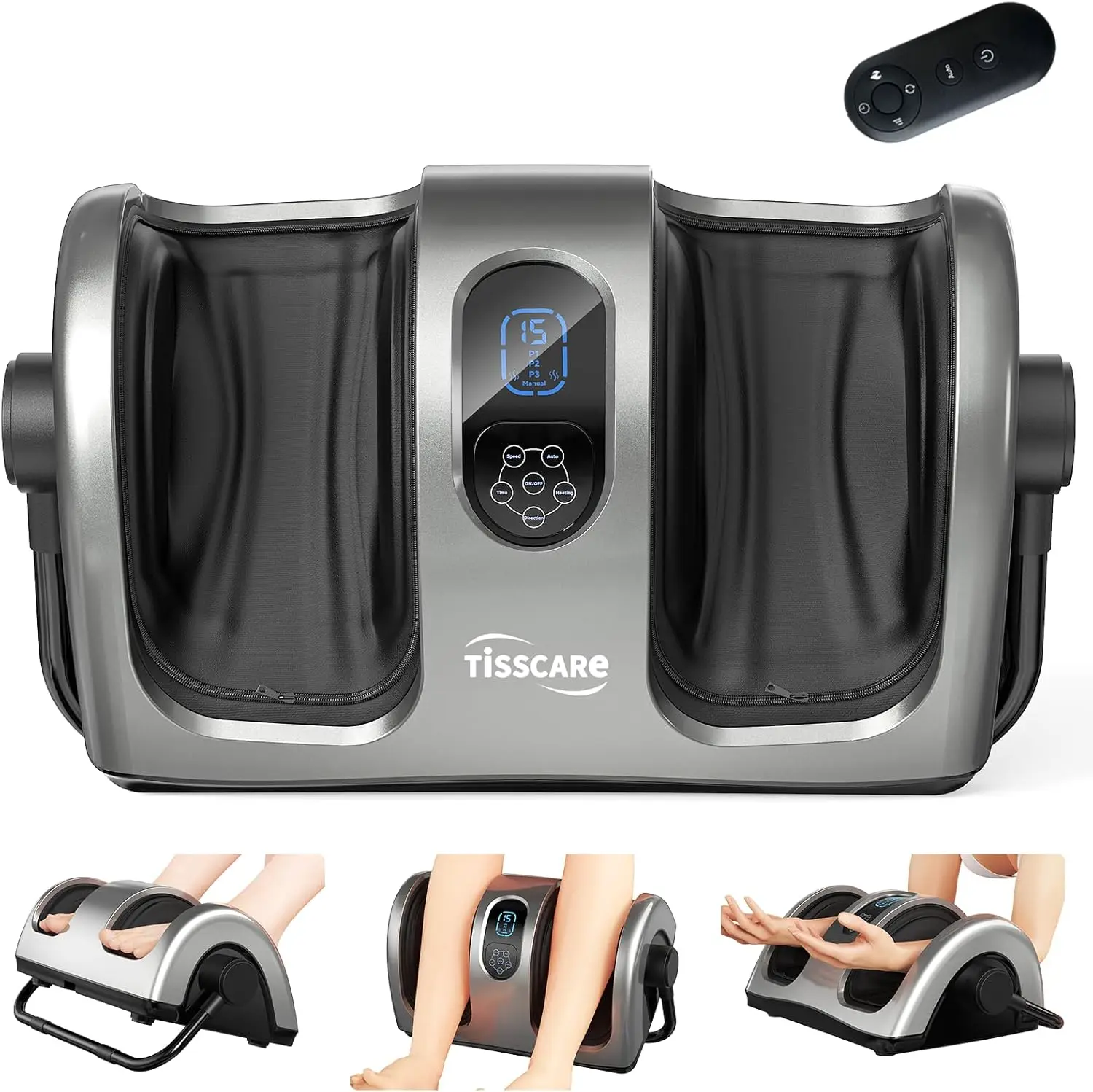 

Heated Shiatsu Foot Massager for Neuropathy & Plantar Fasciitis Relief - Home/Office Use, Perfect Gift for Men and Women