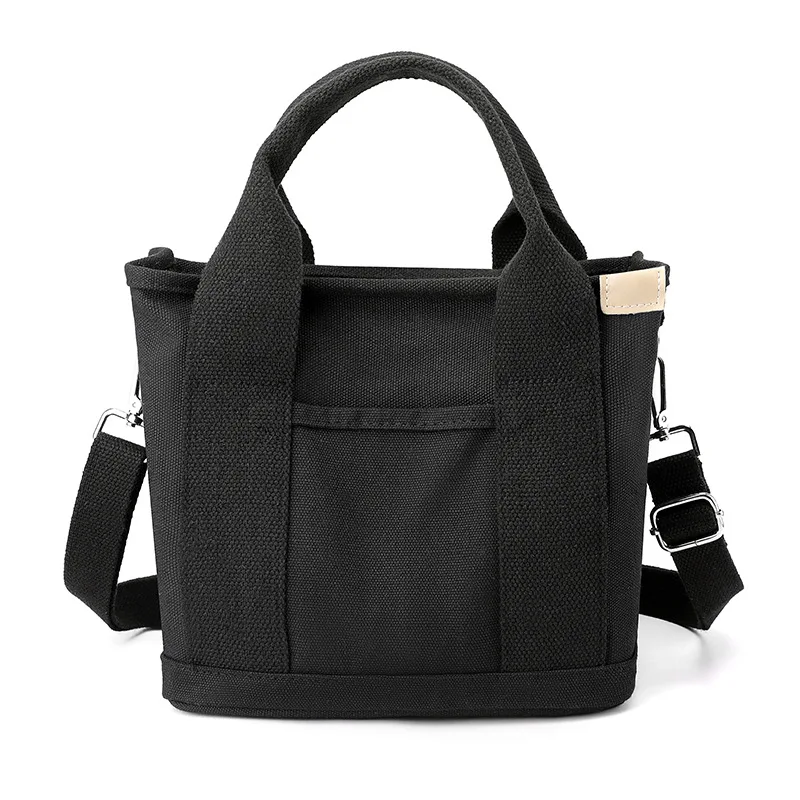 

Japanese Canvas Bag Portable Messenger Lunch Bag Large Capacity Maternal and Baby Bag One Shoulder Messenger Female Bag black