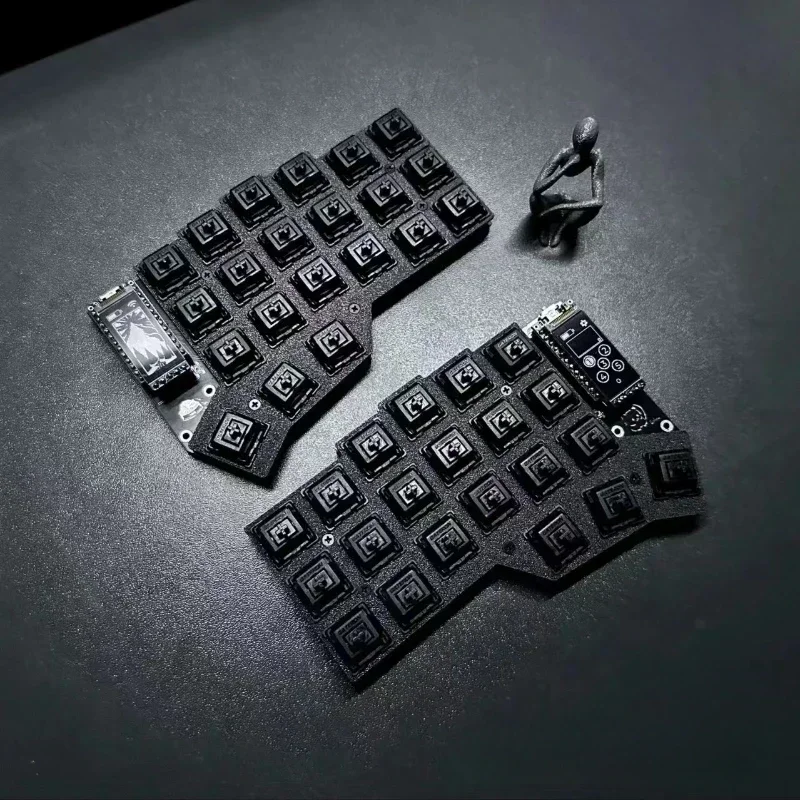 Corne Mini 3X6 Dual Axis Split Keyboard Kit Custom Hot-swap Zmk Bluetooth OLED and Nice View Screen 5-layer for MX /choc Switch