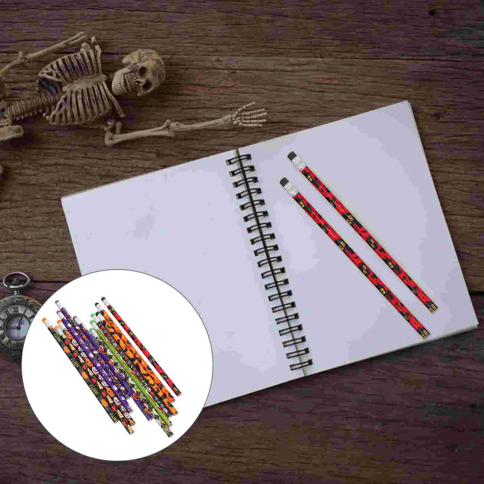 60 PCS Halloween Pencil Kids Writing Classroom Rewards Stationery Children Gift Pencils Bulk Girls