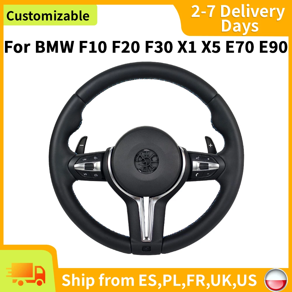 Für BMW F10 F01 F07 F12 F13 F80 F20 F22 F23 F30 F33 F34 X1 F48 X5 F15 X3 F25 E90 E92 E70 E71 E84 E87 M3 M5 Voll-Leder-Innenausstattung M-Serie Lenkrad