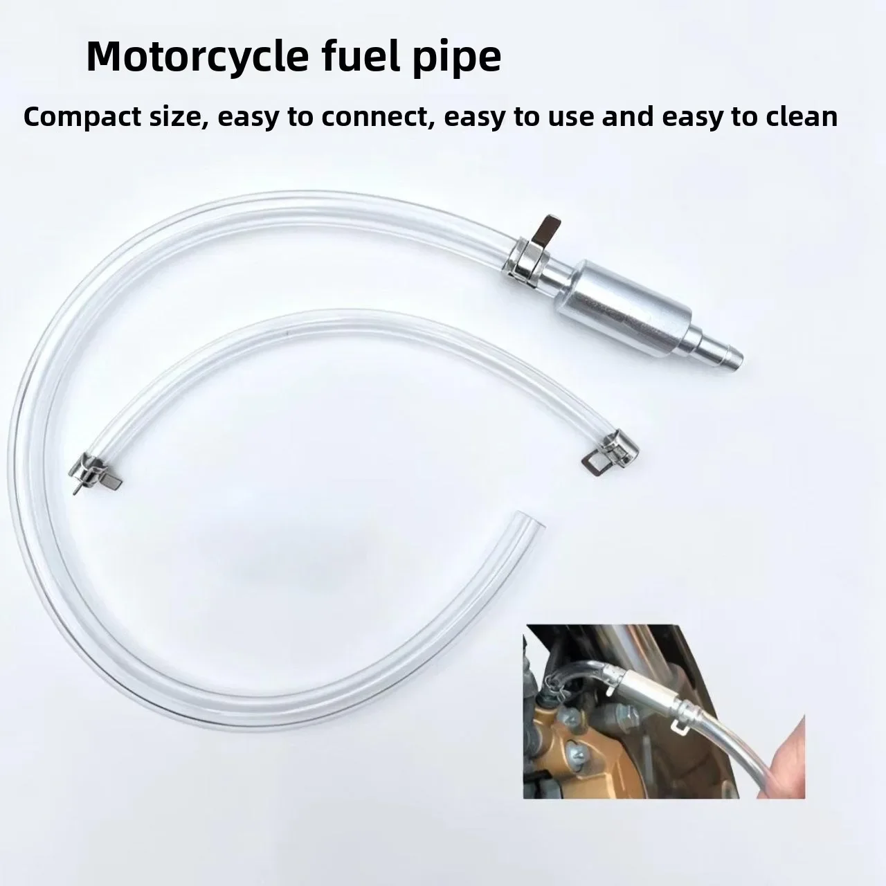 Motorcycle Oil Filling Hose Kit, Motorbike Engine Oil Transfer Tube with Control Valve Quick Oil Change Adapter Hose Set